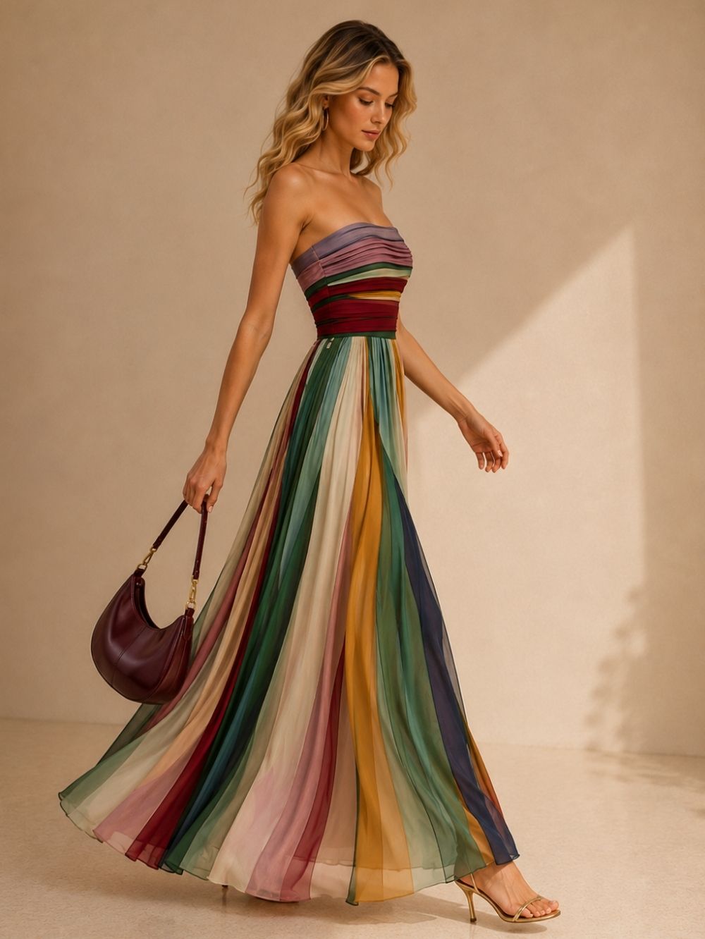 Robe Bustier Longue Élégante